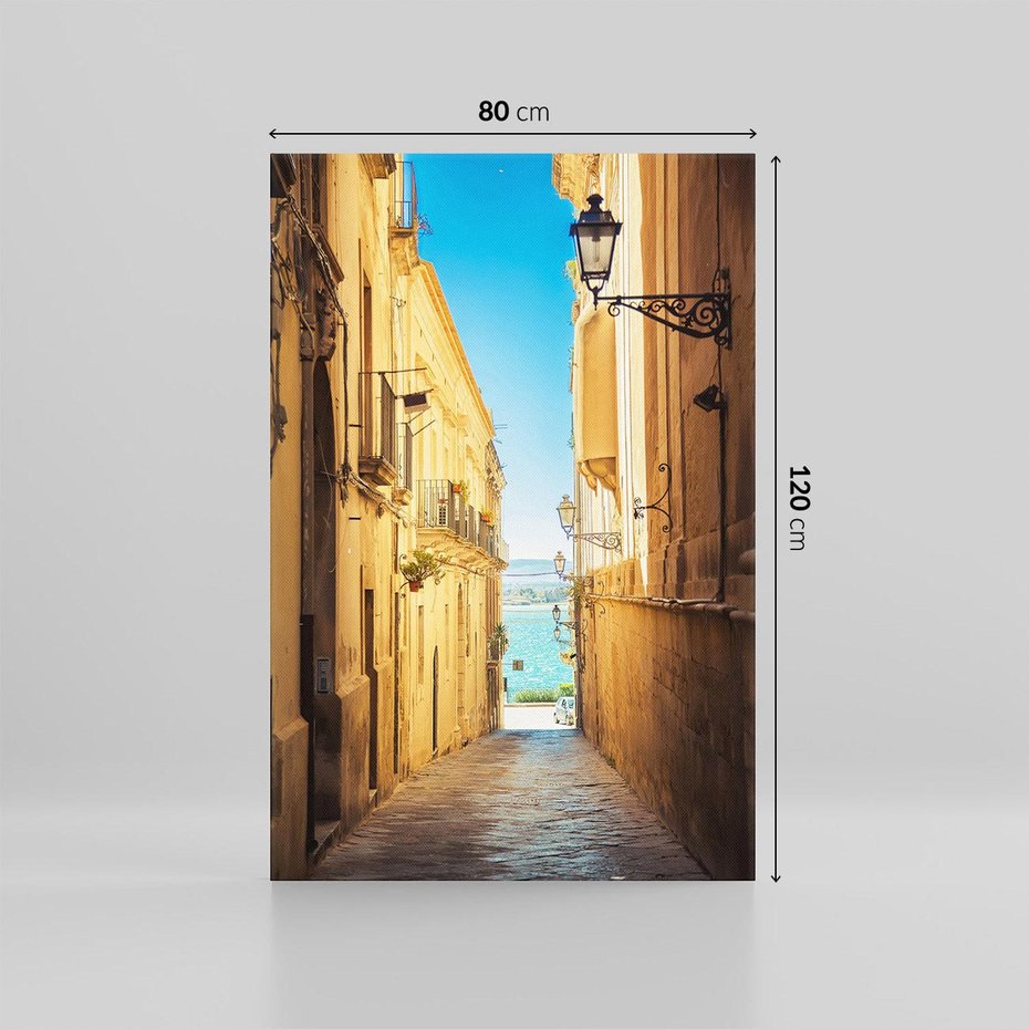 Obraz na płótnie 80x120 - Perspektywa magicznej uliczki - uliczka, perspektywa