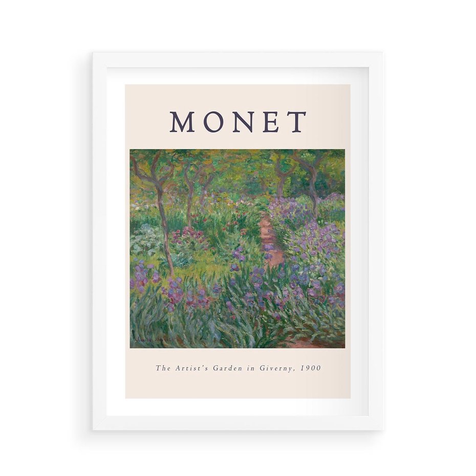 Plakat w ramie 50x70 - Reprodukcja Moneta - Monet, reprodukcja - rama biała