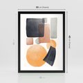 Plakat w ramie 30x40 - Geometria w Abstrakcji - abstrakcja, proste formy - rama czarna