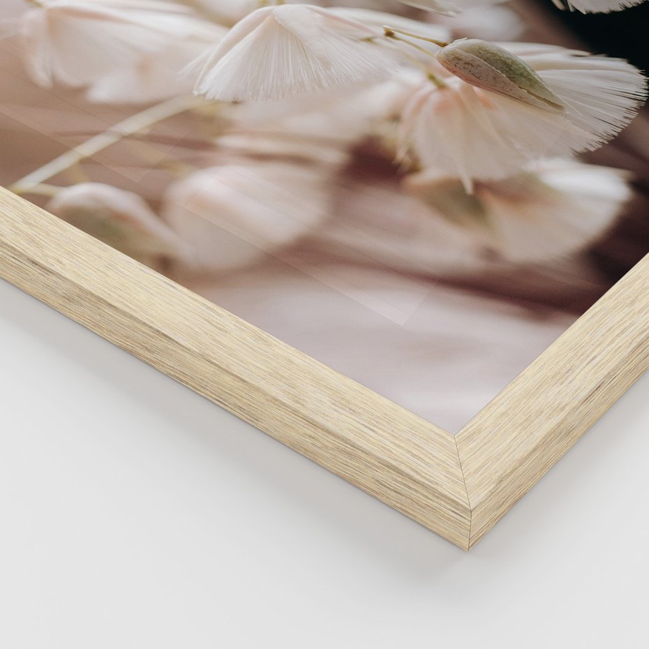 Zestaw obrazy w ramie 40x50 galeria - Suche, trawy, boho, kwiaty - rama drewno