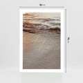 Plakat bez ramy 50x70 - Spokój Morza: Fale na Plaży - fale, morze