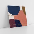 Obraz na płótnie 60x60 - Abstrakt Marsala - nieregularne plamy, kształty