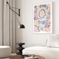 Plakat bez ramy 40x50 - Eksploracja Etnicznych Granic - kolorowe etniczne wzory, tęczowe żywe kolory
