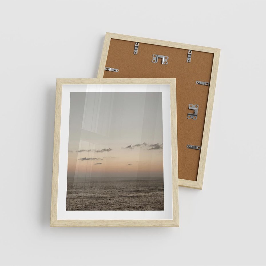 Plakat w ramie 40x50 - Chwila Romantyzmu - morze, niebo - rama drewno