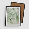 Plakat w ramie 50x70 - Jasnozielone Liście w Kompozycji - liście, jasna zieleń - rama czarna