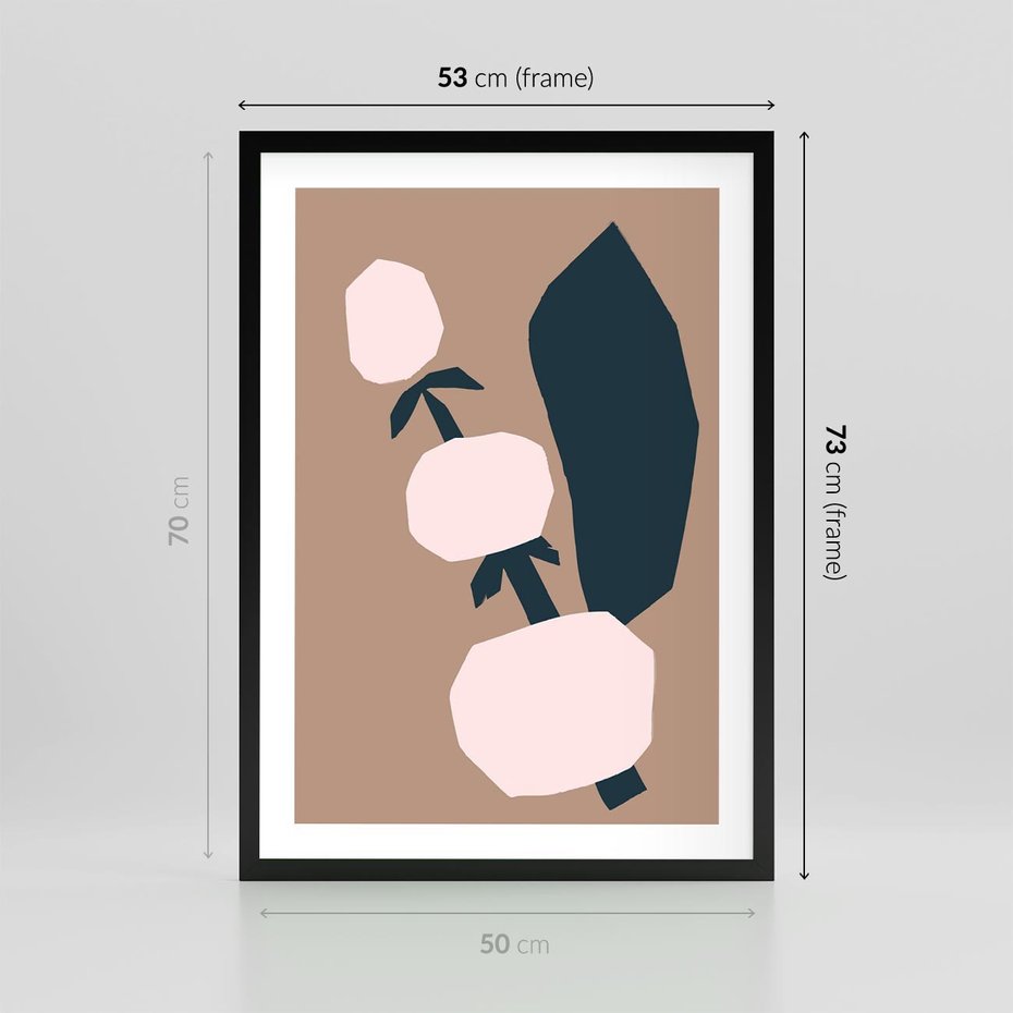 Plakat w ramie 50x70 - Harmonia Boho Ducha - abstrakcyjny obraz, plakat - rama czarna