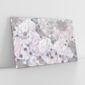 Obraz na płótnie 100x70 - Malowane oddechy istnienia - pomieszane tekstury, kwiatowe elementy