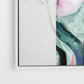 Obraz w ramie 70x50 - Niezakończona Piękność - abstrakcyjny obraz olejny, portret kobiety - rama biała