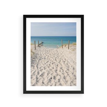 Plakat w ramie 40x50 - Harmonia plażowego morza - plaża, morze - rama czarna