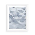 Plakat w ramie 40x50 - Trójwymiarowa geometria - geometria, 3d - rama biała