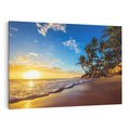 Obraz na płótnie 70x50 - Magia Tropików - zachód słońca,