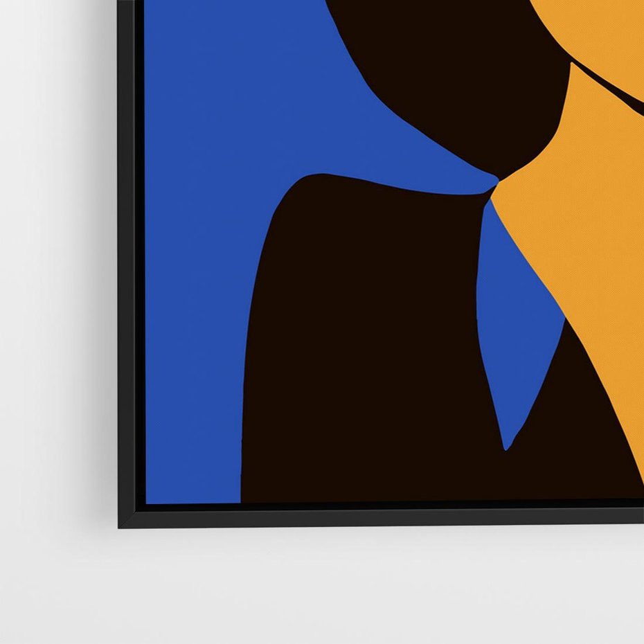 Obraz w ramie 50x50 - Modernistyczne Wibracje - sztuka nowoczesna, plakat - rama czarna