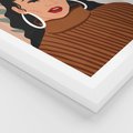 Plakat w ramie 50x70 - Kobiece Wibracje - nowoczesny plakat, styl retro - rama biała