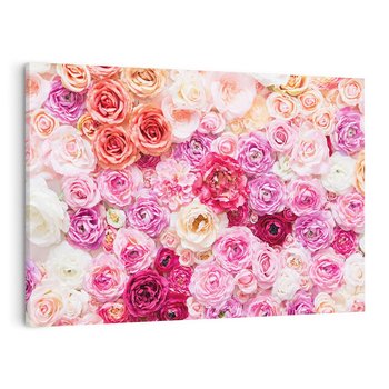 Obraz na płótnie 100x70 - Róże w pełnym rozkwicie - róże, kwiaty