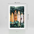 Plakat w ramie 50x70 - Surfowanie w Harmonii z Naturą - deski surfingowe, oparte o rośliny - rama biała