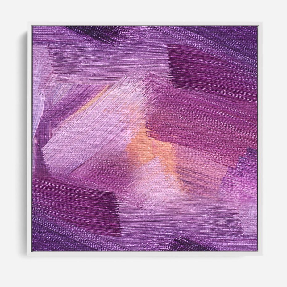 Obraz w ramie 80x80 - Abstrakcyjna gra kolorów - abstrakcja, akwarela - rama biała