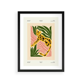 Plakat w ramie 40x50 - Rozkwitające Odbicia - nowoczesny plakat, gepard - rama czarna