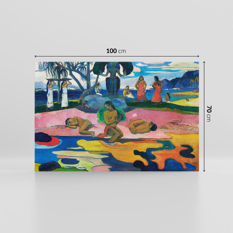 Obraz na płótnie 100x70 - Day of the God 1894, Paul Gauguin - Reprodukcja - reprodukcja, obraz na płótnie