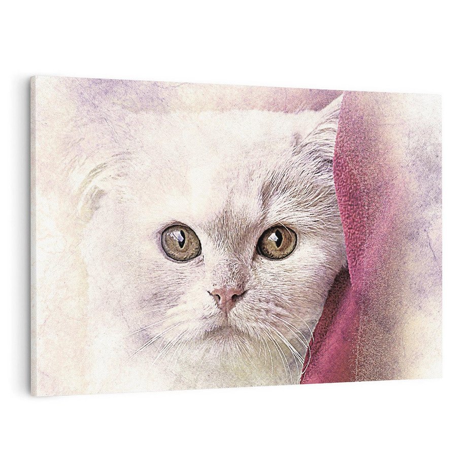 Obraz na płótnie 100x70 - Kot w abstrakcyjnym świetle - kot, abstrakcja