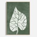 Obraz w ramie 50x70 - Migotliwe Wnętrze Zieleni - zielony plakat, roślinne motywy - rama drewno