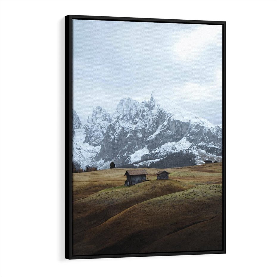 Obraz w ramie 50x70 - Odkryj Ich Urok - góry, skandynawia - rama czarna