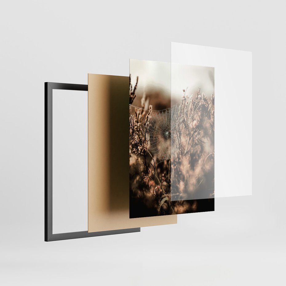 Zestaw obrazy w ramie 50x70 galeria - Boho, cytat, motywacja, trawy - rama czarna