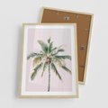 Plakat w ramie 50x70 - Błogość Tropików - palma, tropiki - rama drewno