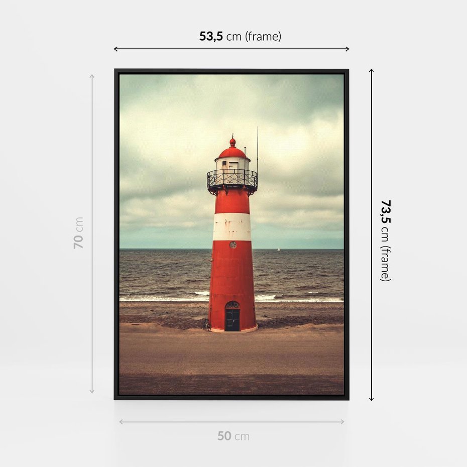 Obraz w ramie 50x70 - Retro Urok Morza - fotografia w stylu retro, vintage - rama czarna