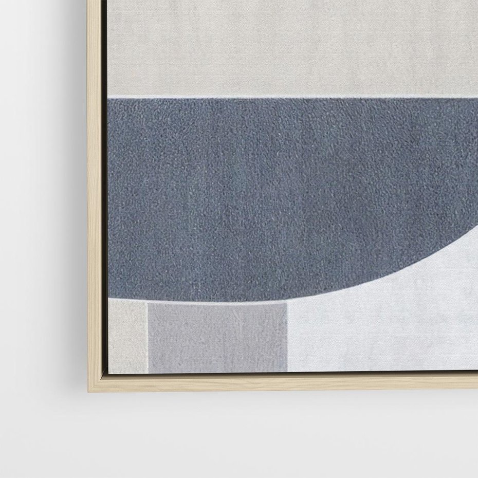 Obraz w ramie 80x80 - Odbicie wschodzącego jutra - graficzne kształty, geometria - rama drewno