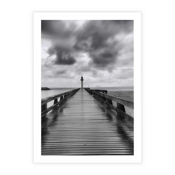 Plakat bez ramy 30x40 - Romantyczny pomost z latarnią - pomost, latarnia