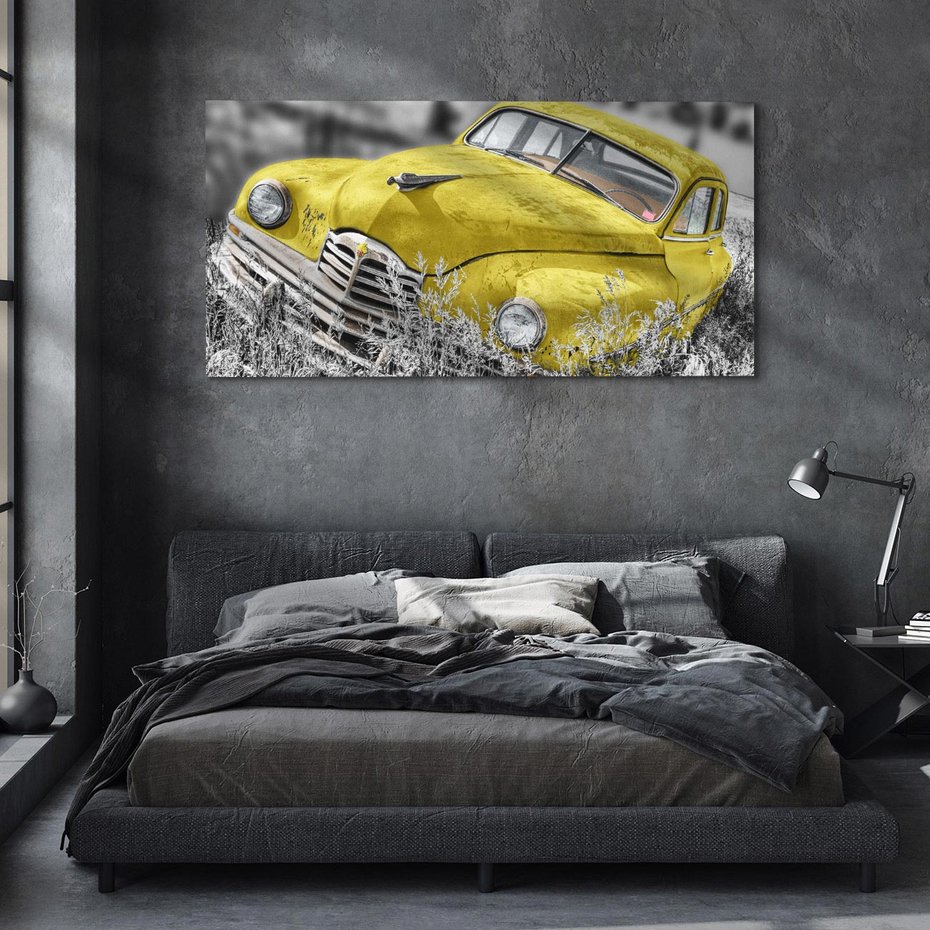 Obraz na płótnie 120x60 - Retro Auto: Wspomnienie Minionych Czasów - samochód, auto