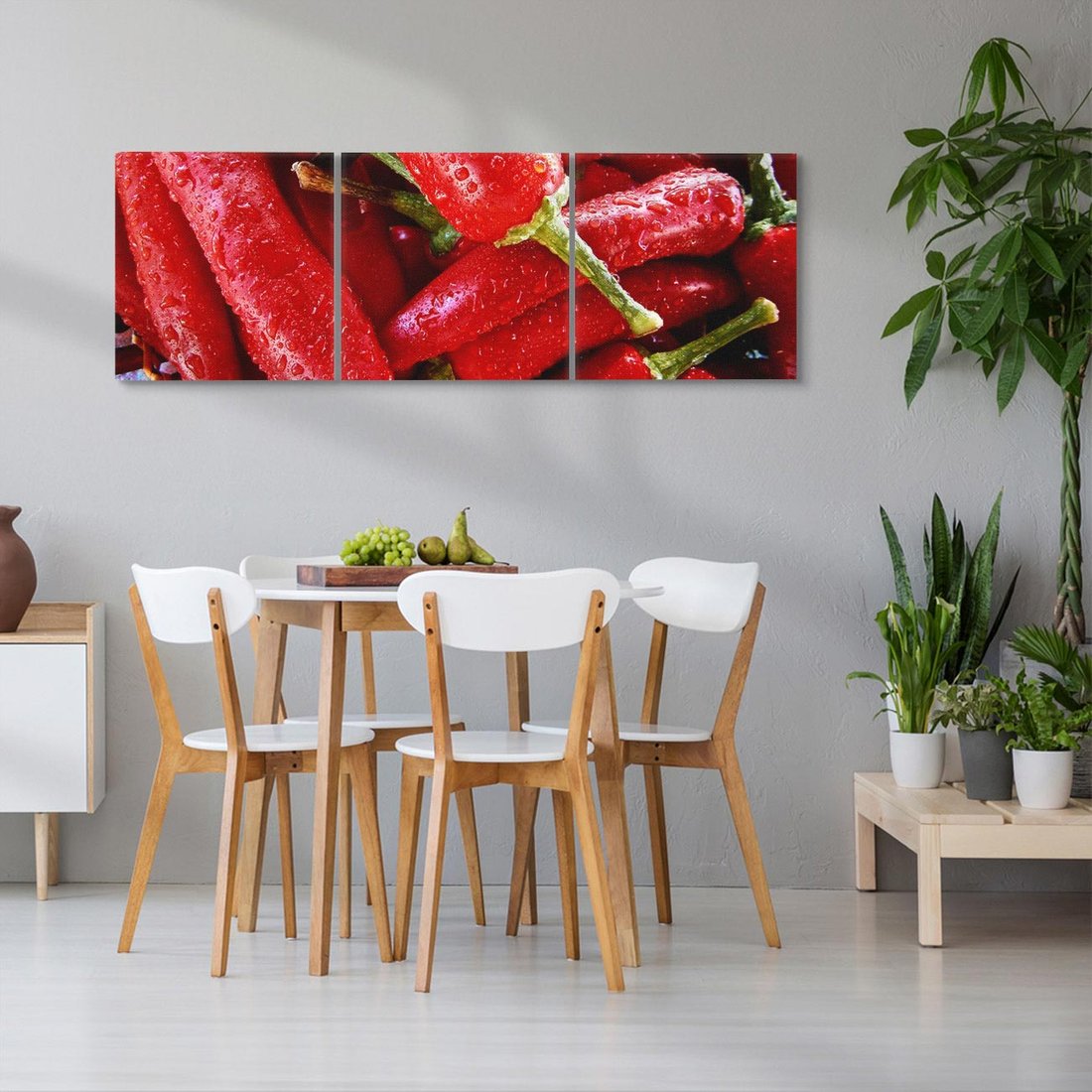 Obraz na płótnie 120x40 - Czerwone Papryczki - czerwone, papryczki