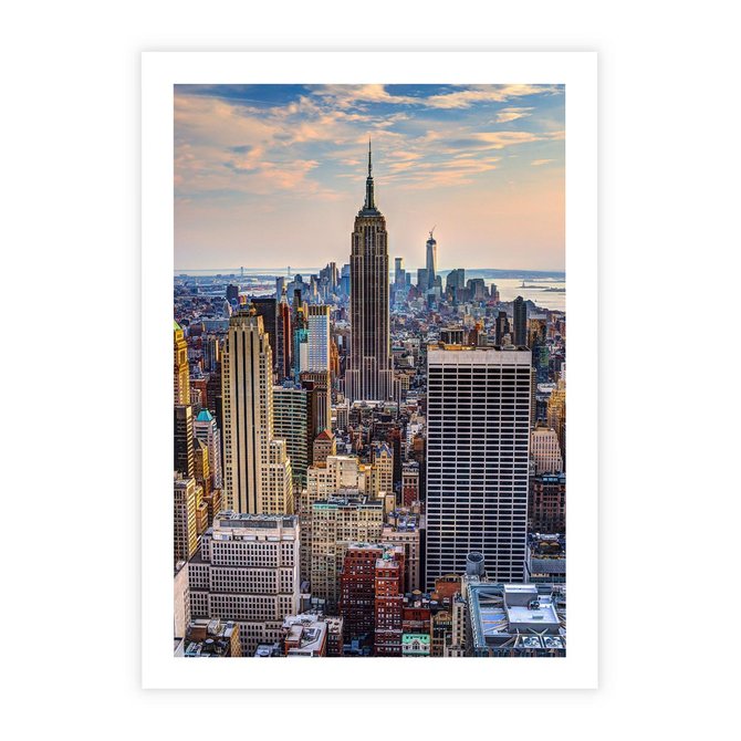 Plakat bez ramy 21x30 - Manhattan - Wieżowce Nowego Jorku - Manhattan, Nowy Jork