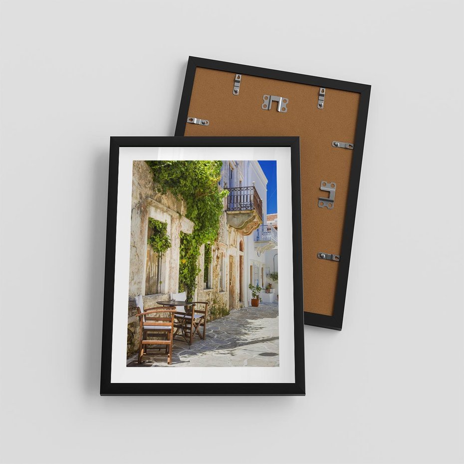 Plakat w ramie 30x40 - Zaklęta Przestrzeń - uliczka, perspektywa - rama czarna