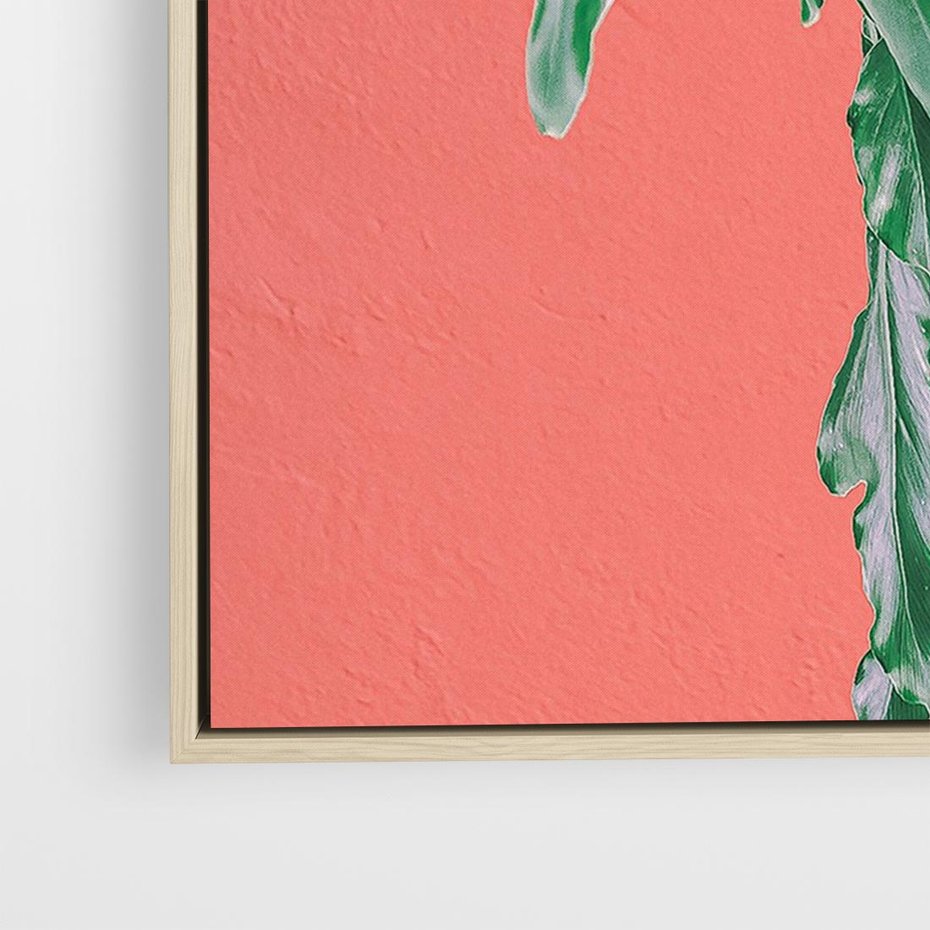 Obraz w ramie 100x70 - Energetyczna Eksplozja Natury - liście, kolor - rama drewno