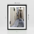 Plakat w ramie 30x40 - Uroki Włoskiej Uliczki - włoska, uliczka - rama czarna