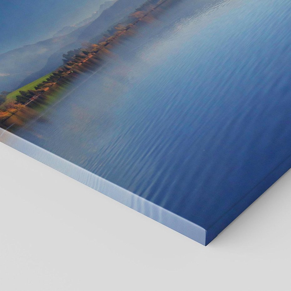 Obraz na płótnie 120x60 - Alpy: jezioro i malownicze molo - Alpy, jezioro