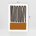 Plakat bez ramy 21x30 - Boho Impulsy Kreatywności - abstrakcyjny plakat, brąz