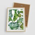 Plakat w ramie 50x70 - Oaza Natury - liście, tropikalne - rama drewno