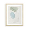 Plakat w ramie 40x50 - Akwarelowa Symfonia Natury - abstrakcyjne delikatne plamy, akwarelowe - rama drewno