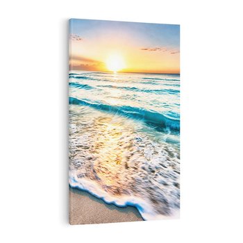 Obraz na płótnie 70x100 - Spokój morza: moment relaksu - plaża, morze