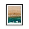 Plakat w ramie 30x40 - Nadbrzeżna Harmonia - plaża, morze - rama czarna