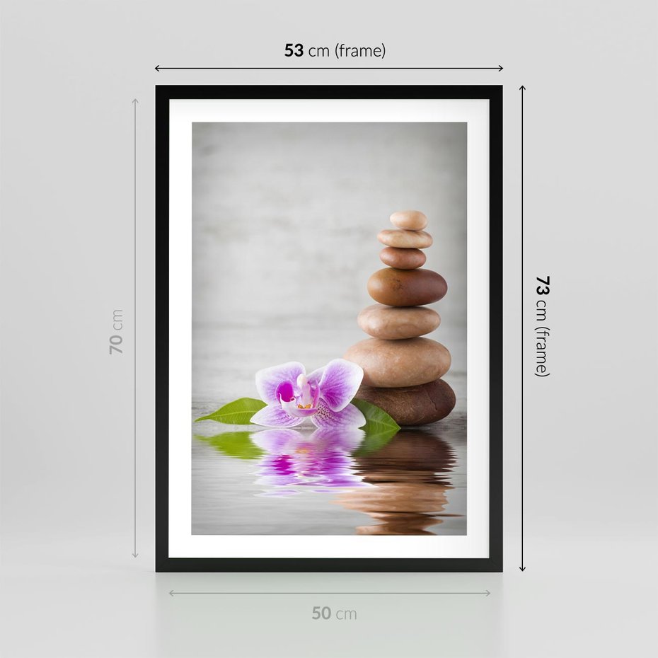 Plakat w ramie 50x70 - Spa japońskie: sztuka relaksu - spa, japońskie - rama czarna