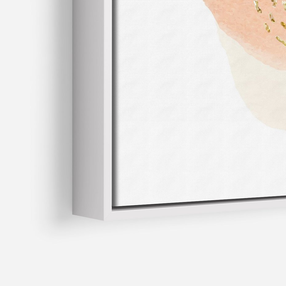 Obraz w ramie 80x120 - Migotliwe Kształty i Plamy - abstrakcyjne akwarelowe plamy, minimalizm - rama biała