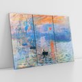 Obraz na płótnie 120x80 - Impresja Wschód Słońca 1872, Claude Monet - Reprodukcja - reprodukcja, obraz na płótnie