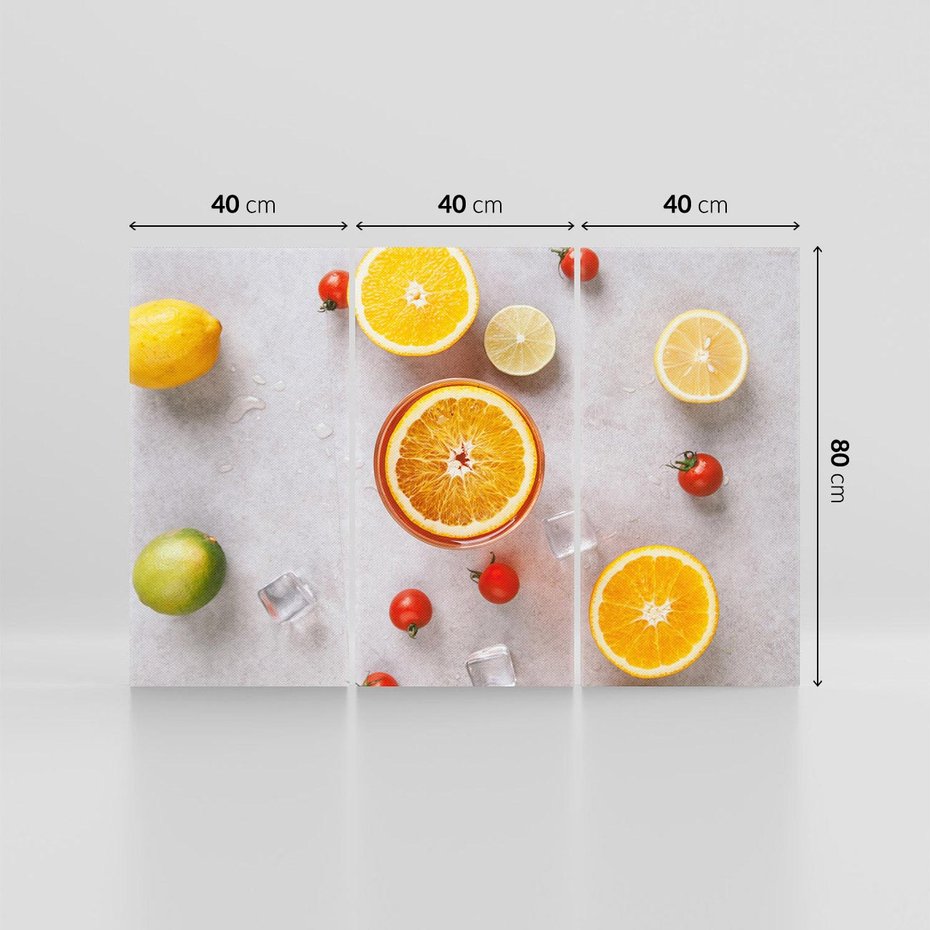 Obraz na płótnie 120x80 - Cytryny Pomarańczowy Zestaw - cytryny, pomarańcze
