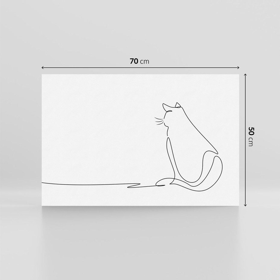 Obraz na płótnie 70x50 - Koci Szkic - szkic, line art