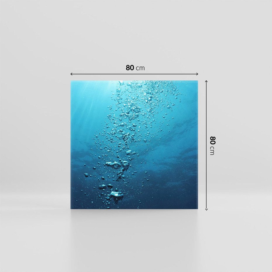 Obraz na płótnie 80x80 - Gra Bąbelków - woda, bąbelki