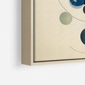 Obraz w ramie 70x100 - Bezgraniczny Taniec Światła - abstrakcyjna geometryczna kompozycja, koła linie - rama drewno