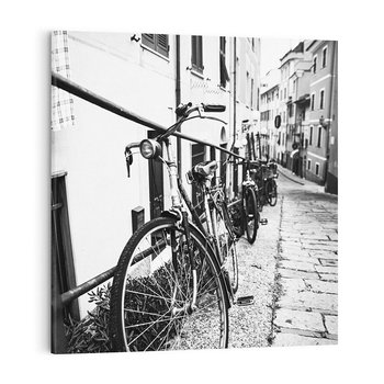 Obraz na płótnie 40x40 - Rower w Kontraście - rower, czarno